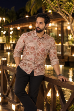 Rust Floral Casual Shirt - Image 2