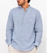 Sky Blue Linen Katuwa - Image 2