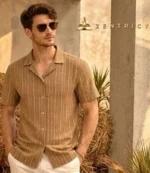 BROWN Stripe Cuban Shirt - Image 4