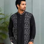 Charcoal Embroidered Katuwa