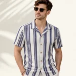 Classic Blue Stripe Cuban Shirt
