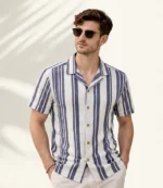 Classic Blue Stripe Cuban Shirt