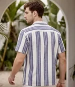 Classic Blue Stripe Cuban Shirt - Image 2
