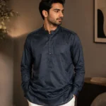 Midnight Ban Collar Shirt