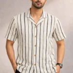 Sand Stripe Cuban Shirt