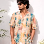 Sunset Print Cuban Shirt