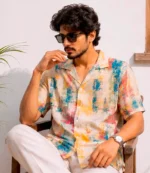 Sunset Print Cuban Shirt - Image 3