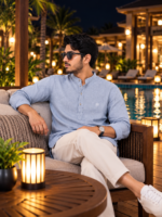 Sky Blue Linen Katuwa
