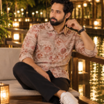 Rust Floral Casual Shirt