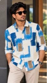 Indigo Brush Casual Shirt - Image 2