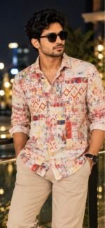 Abstract Bloom Casual Shirt - Image 2