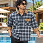 Blue Plaid Shirt 1