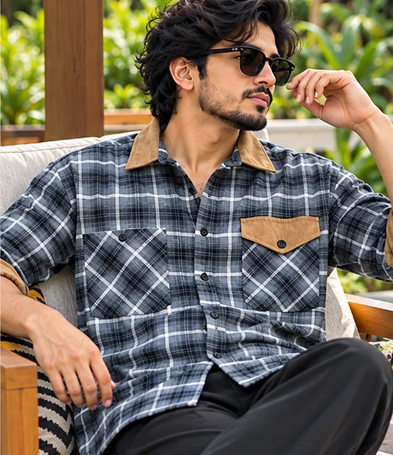 Blue Plaid Shirt 2