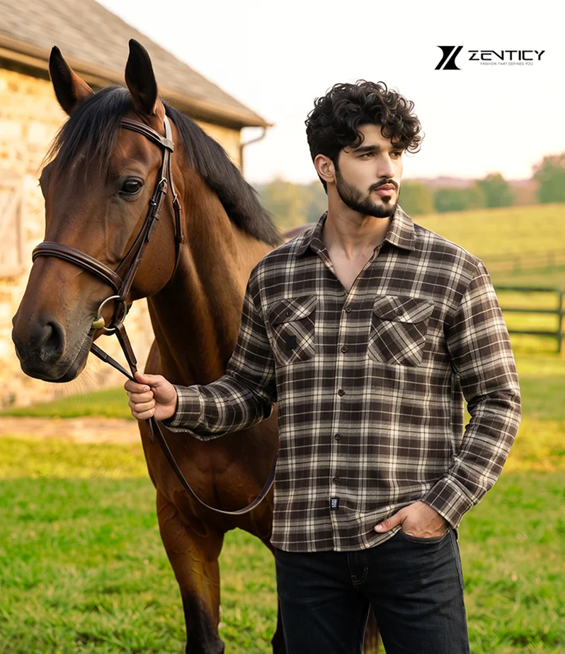 Brown Heritage Check Shirt 3