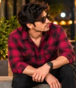 Crimson Black Check Shirt 3