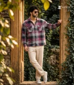 Maroon Plaid Shirt - Image 3