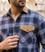 Midnight Blue Check Shirt - Image 2