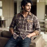 Mocha Brown Check Shirt