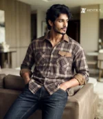 Mocha Brown Check Shirt