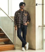 Mocha Brown Check Shirt - Image 3