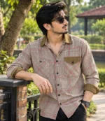 Mocha Plaid Shirt 1