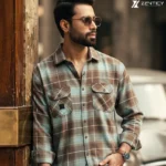 Olive Brown Check Shirt